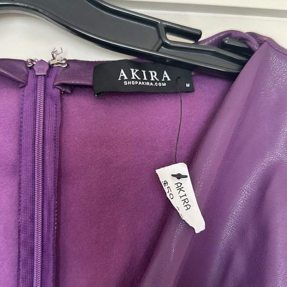 Akira Deep Purple PU Dress size M - Picture 5 of 10